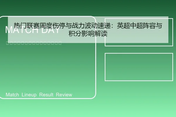 热门联赛周度伤停与战力波动速递：英超中超阵容与积分影响解读